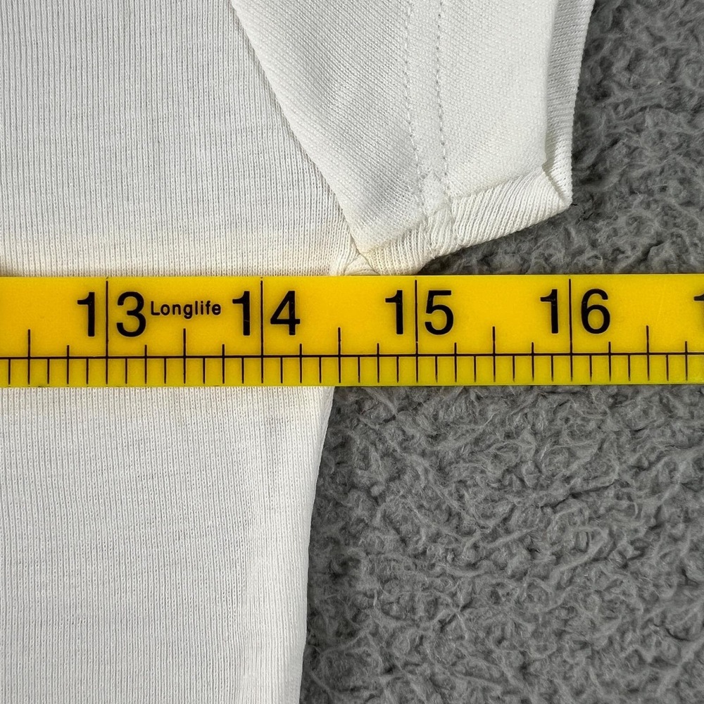 Lacoste V-Neck T-Shirt Women US Size S (EU/4) White Cotton Logo Tee Vintage NWT - Picture 7 of 10